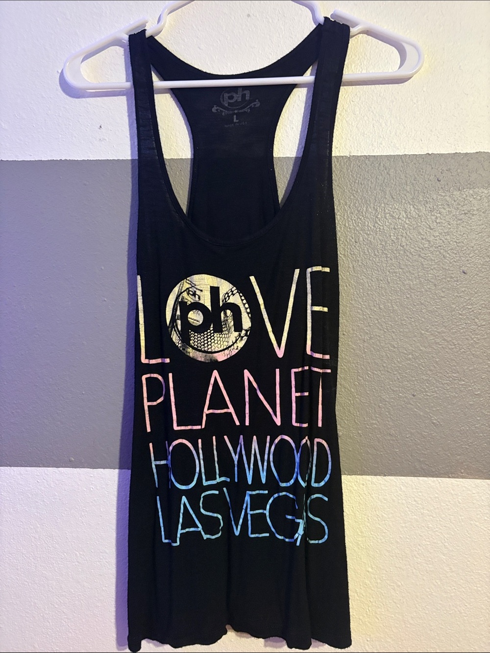Planet Hollywood Black Graphic Tank Top - LOVE PLANET